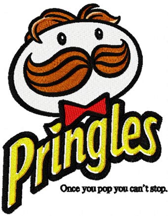 Pringles logo machine embroidery design