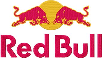 Red Bull logo machine embroidery design