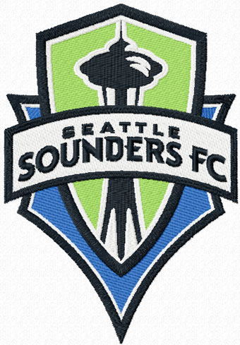 Seattle Sounders FC logo machine embroidery design