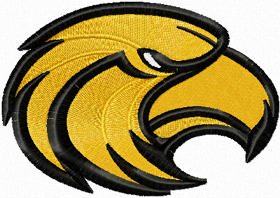 Southern Miss Golden Eagle machine embroidery design