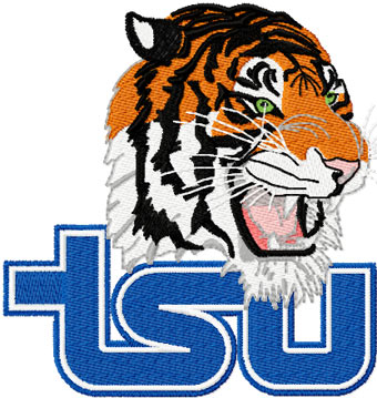 Tennessee State Tigers football logo machine embroidery design