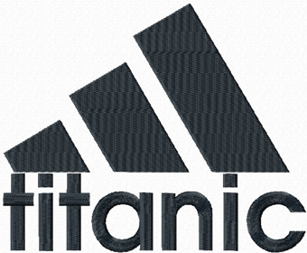 Titanic Adidas logo machine embroidery design