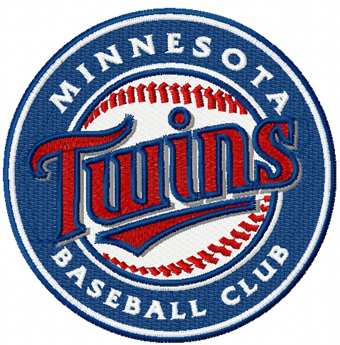 Twins Minnesota baseball club logo machine embroidery design