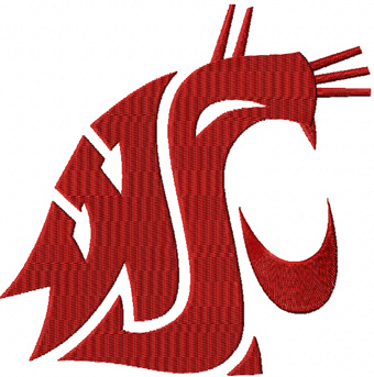 Washington State Cougars machine embroidery design