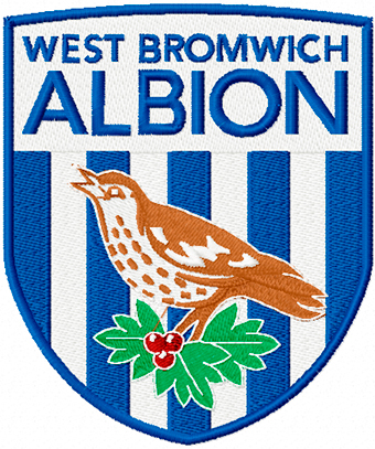 West Bromwich Albion Football Club logo machine embroidery design