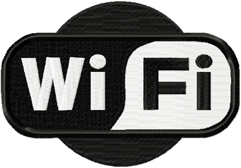 WiFi logo classic machine embroidery design