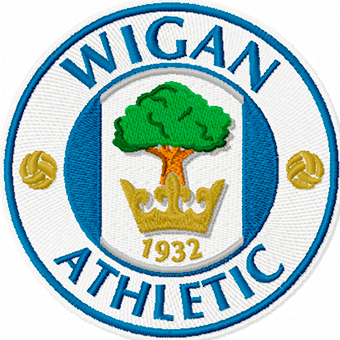 Wigan Athletic logo machine embroidery design