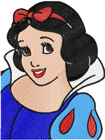 Snow White machine embroidery design for janome