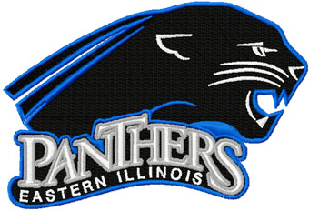 Panthers Illinois logo embroidery design
