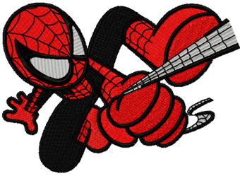 Spider Boy machine embroidery design