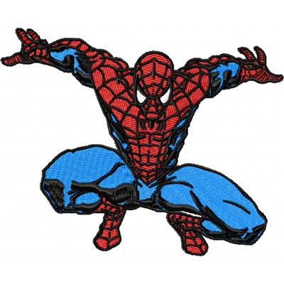 Spiderman machine embroidery design
