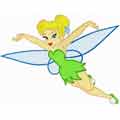 Tinkerbell fly machine embroidery design