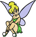 Tinkerbell machine embroidery design for girls clothes