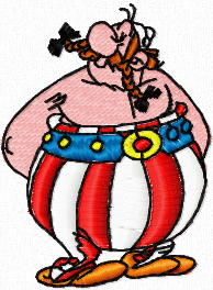 Asterix machine embroidery design for Brother