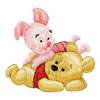 Baby Pooh and Piglet machine embroidery design