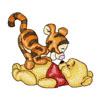 Disney Baby pooh and baby tiger machine embroidery design