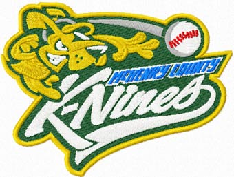K-Nines Baseball logo machine embroidery design