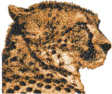 Cheetah free dog embroidery design 
