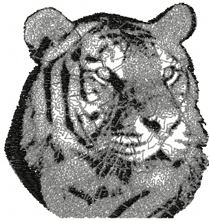 Tiger free machine embroidery design