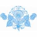 Blue Flowers machine embroidery design