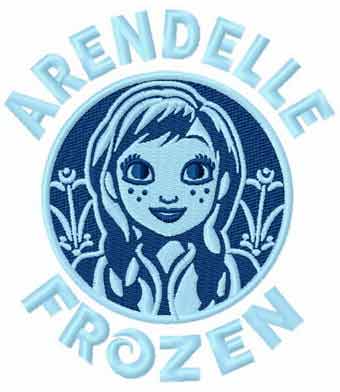 Arendelle blue embroidery design