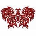 fantastic butterfly red gothic design