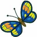 Butterfly free machine embroidery design 