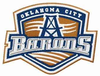 Oklahoma City Barons logo embroidery design