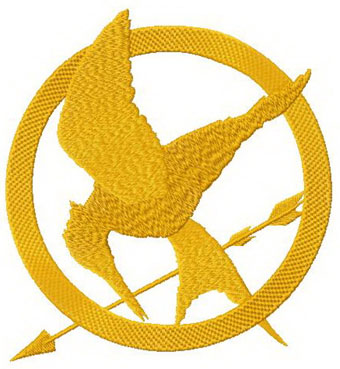 Hunger games bird logo machine embroidery design