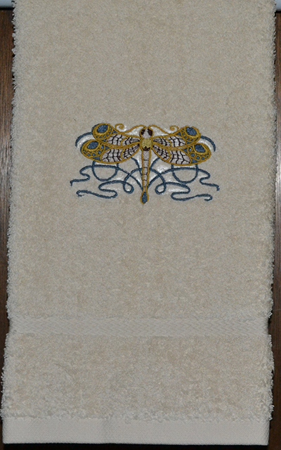 Celtic embroidered towel