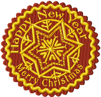 Christmas Snowflake Label machine embroidery design