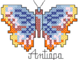 butterfly free cross stitch embroidery design 