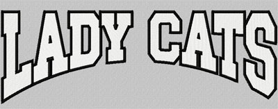 lady cats team embroidery logo