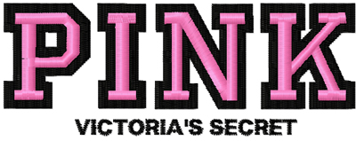 Victoria secret pink machine embroidery