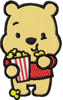 Winnie Pooh movie fan machine embroidery design