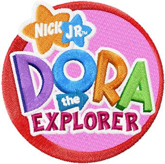Dora Explorer Logo machine embroidery design