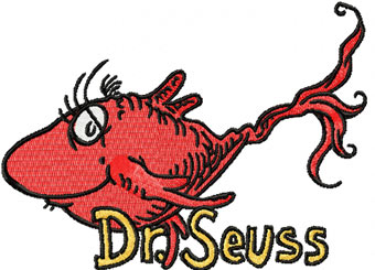 dr.Seuss Fish machine embroidery design