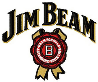 Jim Beam logo machine embroidery design