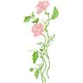 Long stem roses free embroidery design