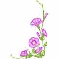Morning glory flower machine embroidery design