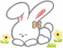 cute bunny free applique embroidery