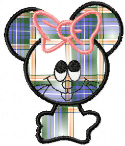 cute mouse free applique embroidery design