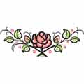 Cute Rose free machine embroidery design