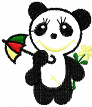 Free small panda machine embroidery design