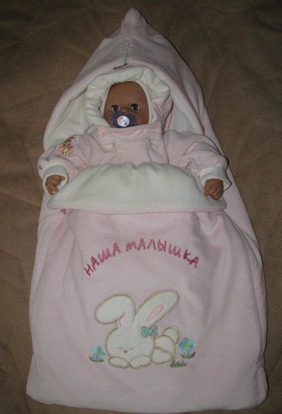 baby embroidered sleeping bag