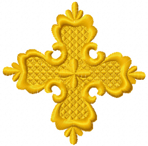Free orthodox cross machine embroidery design