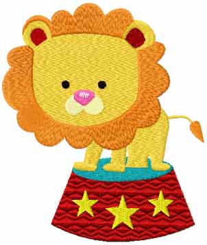 Lion from circus free machine embroidery design