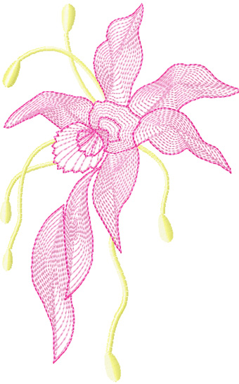 Air Flowers free machine embroidery design