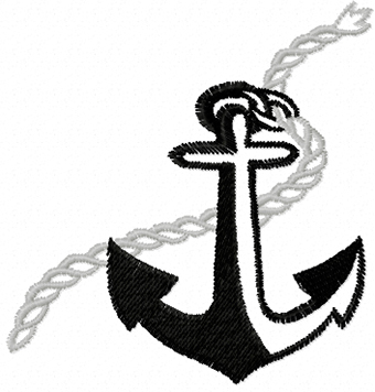 Anchor free design for embroidery machines