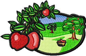 Apple Garden Free machine embroidery design